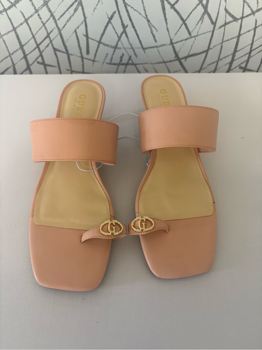 GUESS Dista Buckle Kitten Heel Sandals